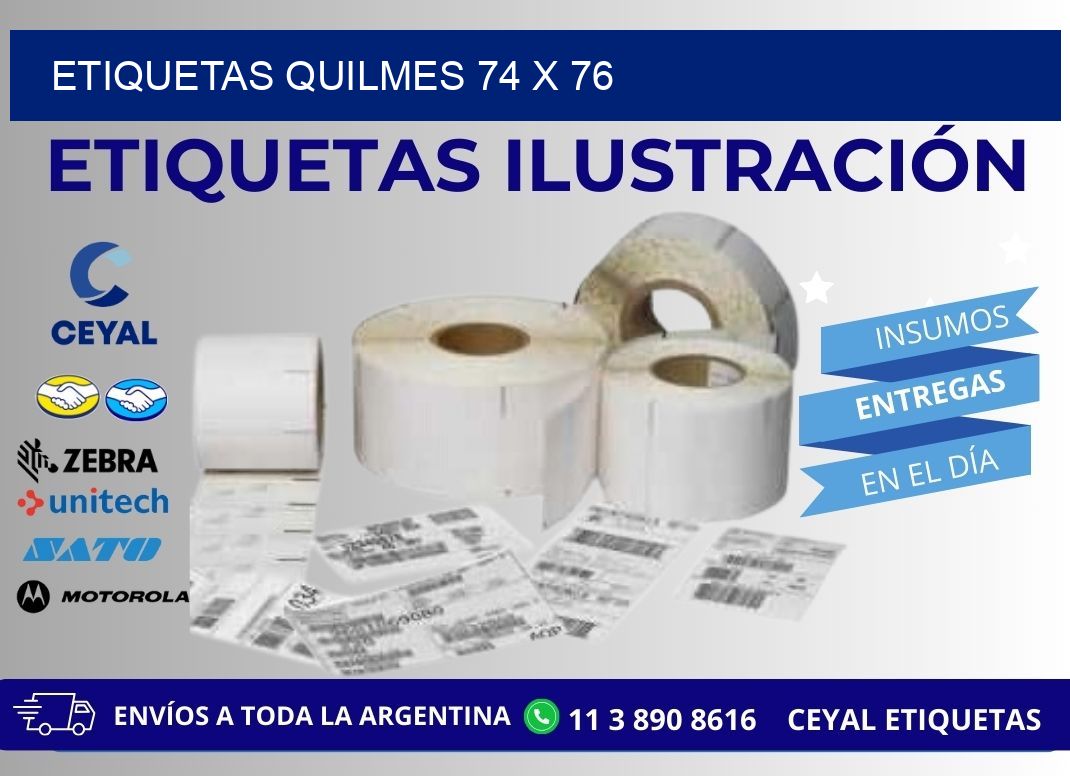 Etiquetas Quilmes 74 x 76