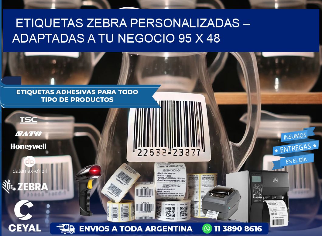 Etiquetas Zebra Personalizadas – Adaptadas a tu Negocio 95 x 48