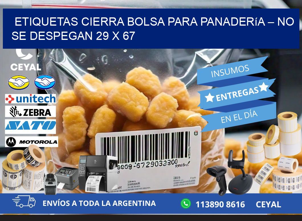 Etiquetas cierra bolsa para panadería – No se despegan 29 x 67