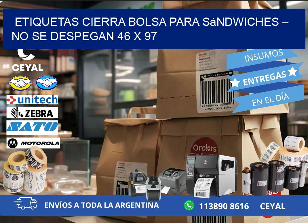 Etiquetas cierra bolsa para sándwiches – No se despegan 46 x 97