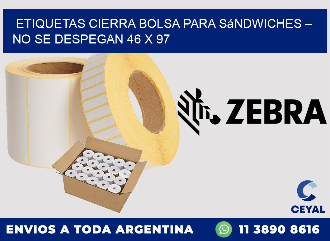 Etiquetas cierra bolsa para sándwiches – No se despegan 46 x 97