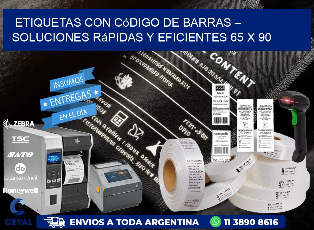 Etiquetas con Código de Barras – Soluciones Rápidas y Eficientes 65 x 90