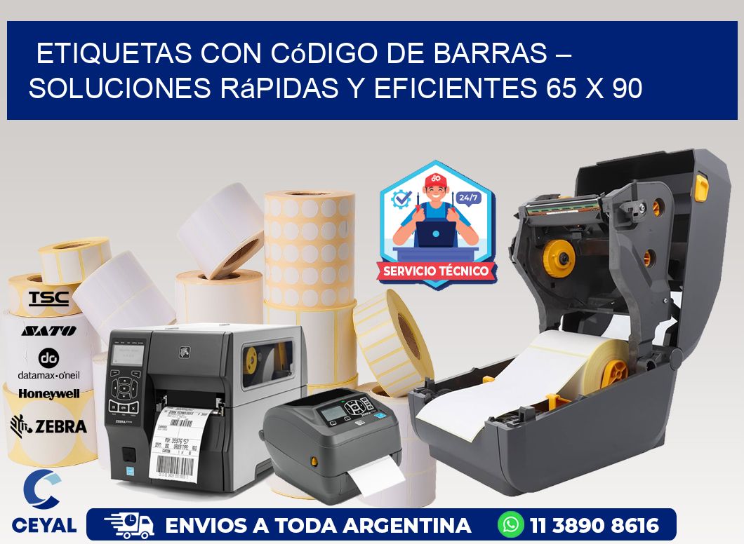 Etiquetas con Código de Barras – Soluciones Rápidas y Eficientes 65 x 90