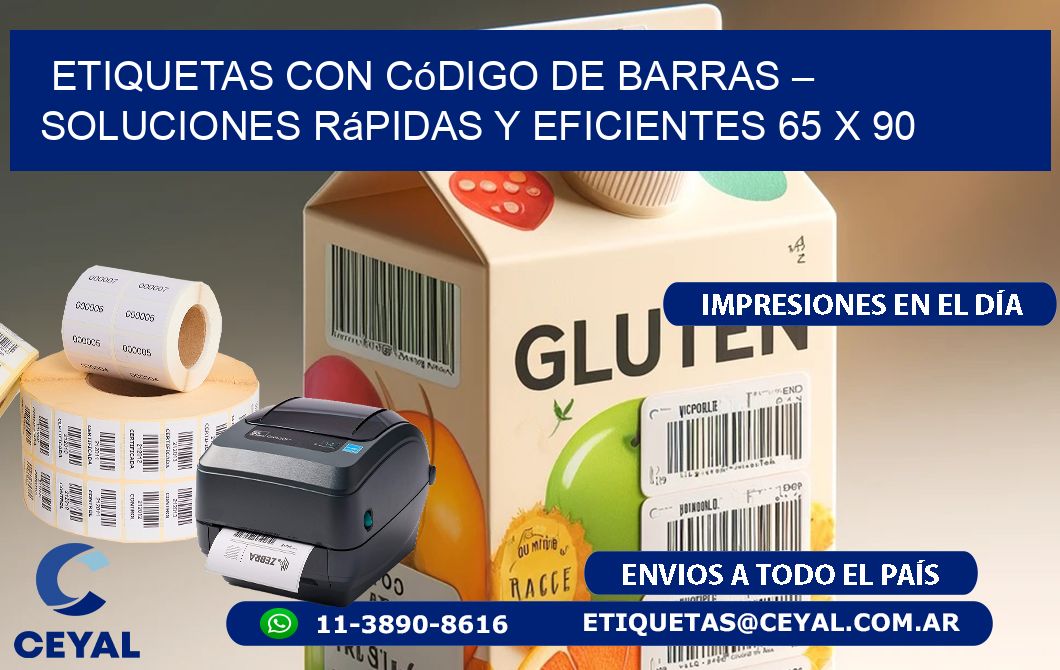 Etiquetas con Código de Barras – Soluciones Rápidas y Eficientes 65 x 90