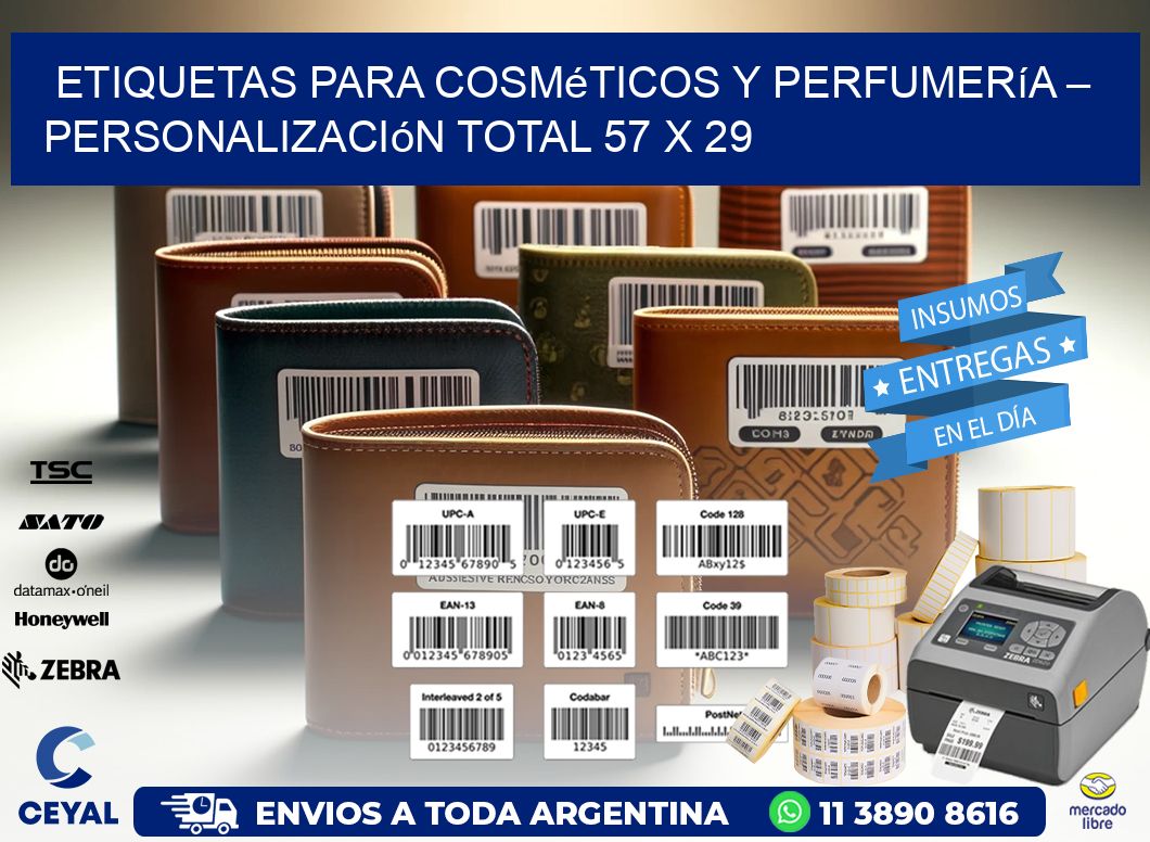 Etiquetas para Cosméticos y Perfumería – Personalización Total 57 x 29