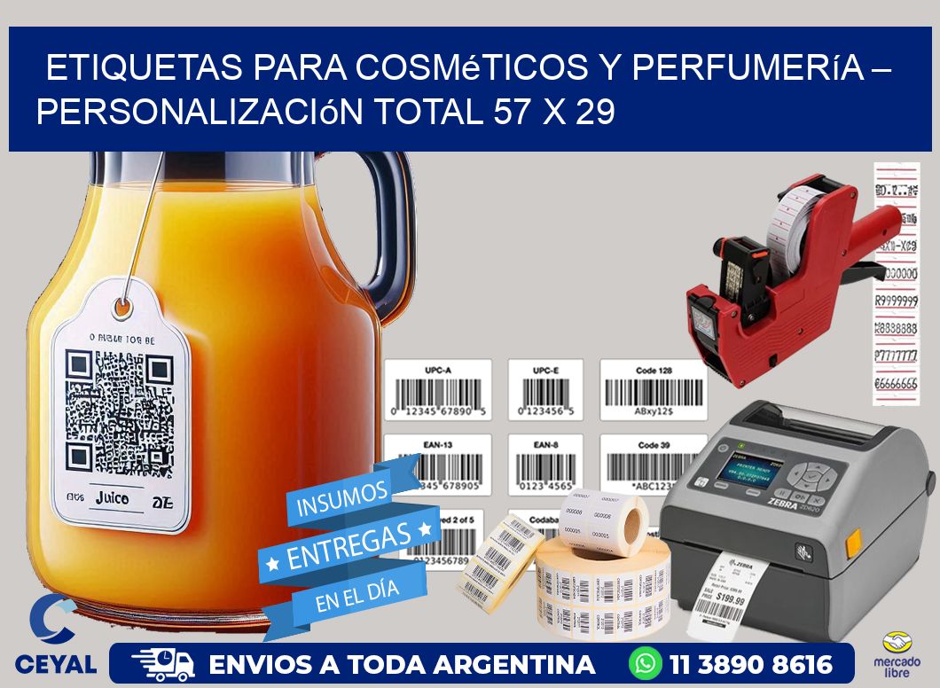 Etiquetas para Cosméticos y Perfumería – Personalización Total 57 x 29