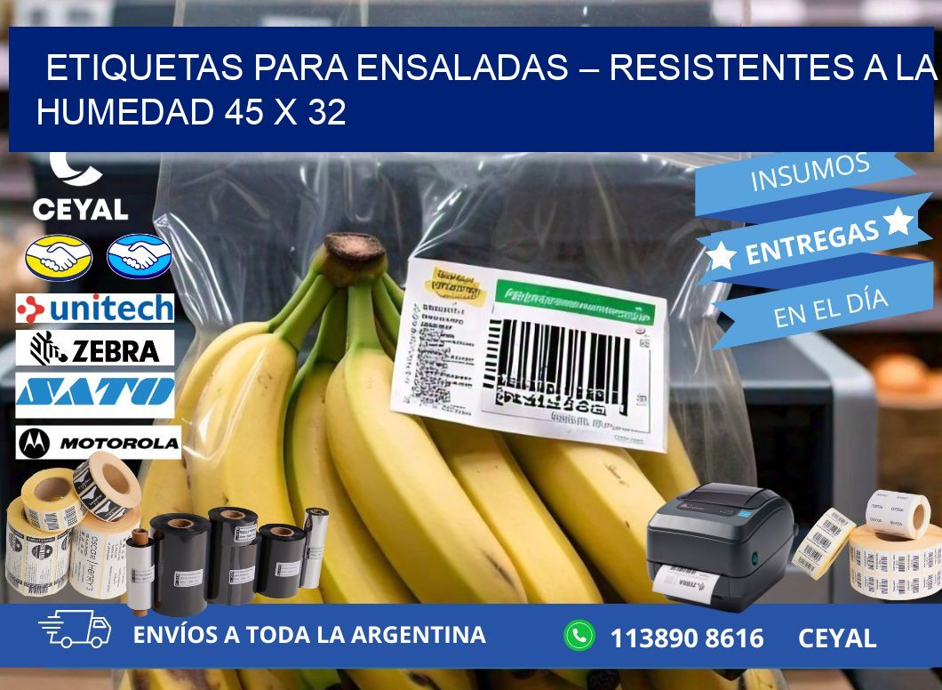 Etiquetas para ensaladas – Resistentes a la humedad 45 x 32