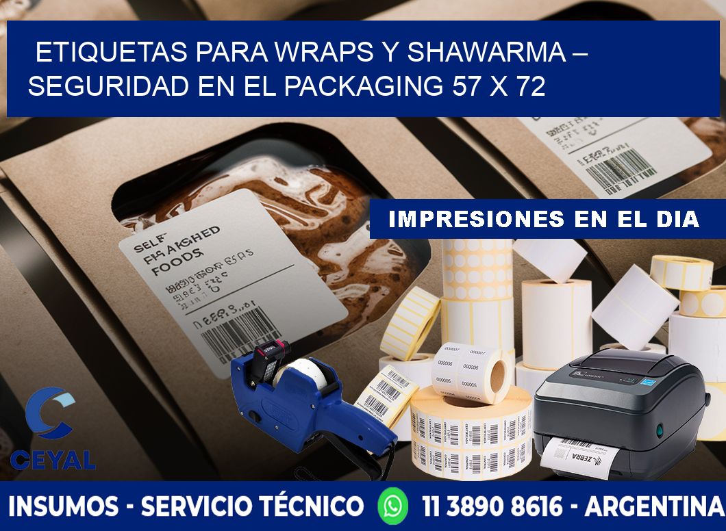 Etiquetas para wraps y shawarma – Seguridad en el packaging 57 x 72