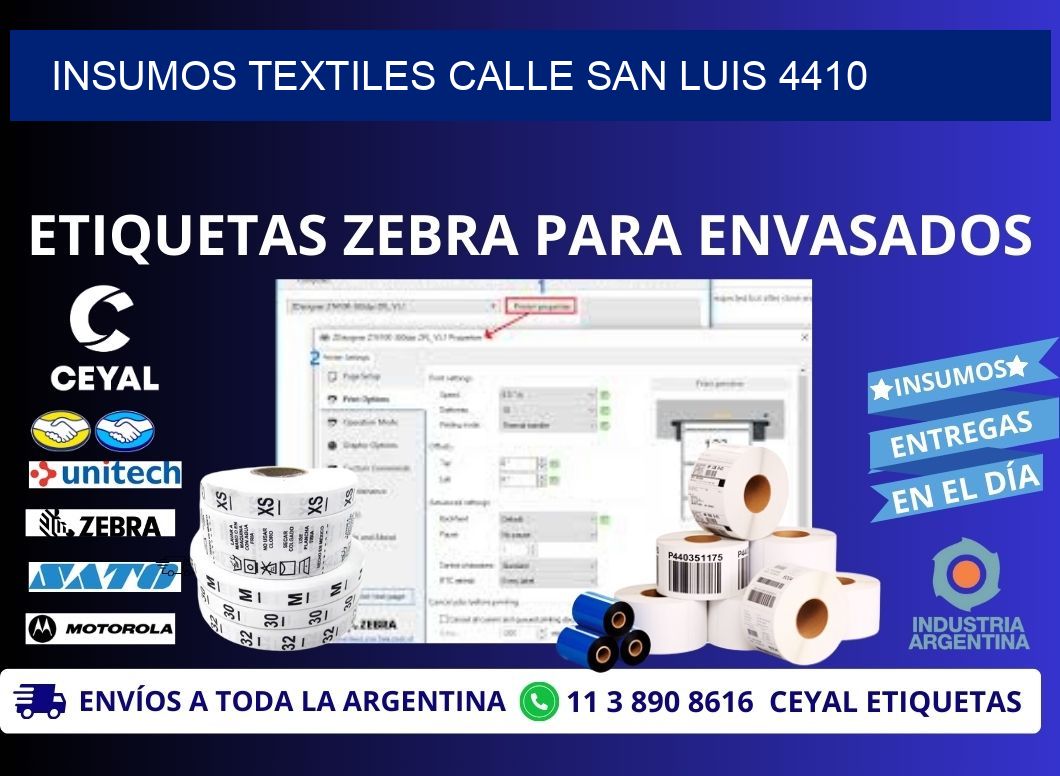 INSUMOS TEXTILES CALLE SAN LUIS 4410