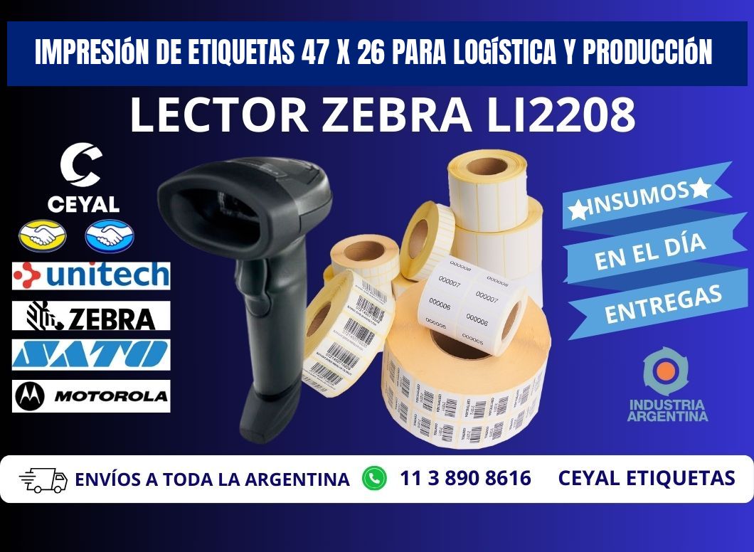 Impresión de Etiquetas 47 x 26 para Logística y Producción