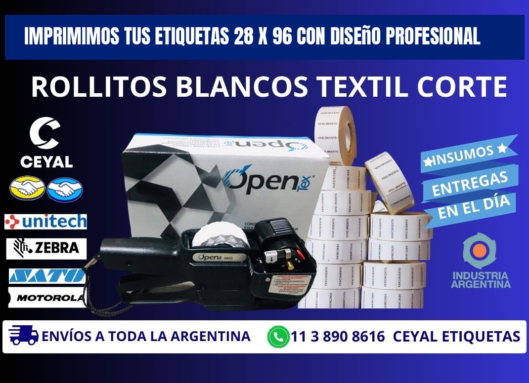 Imprimimos tus Etiquetas 28 x 96 con Diseño Profesional