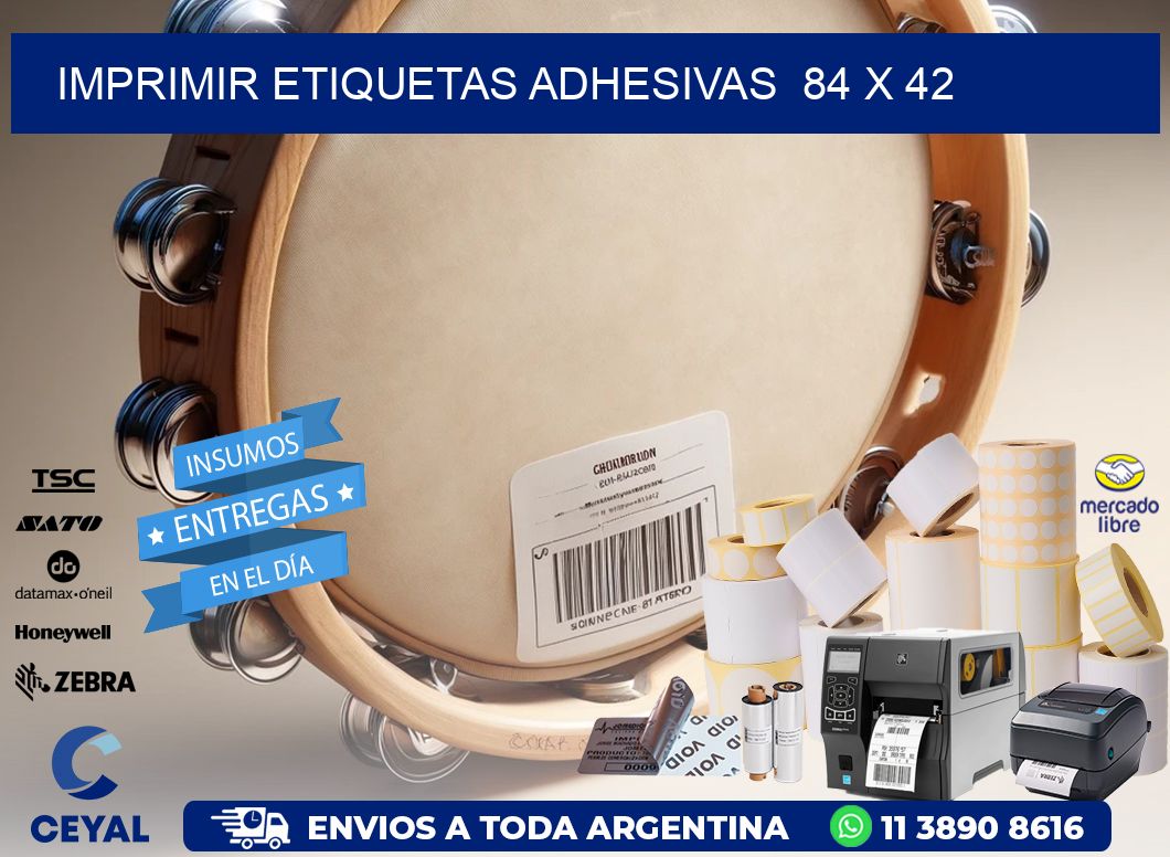 Imprimir Etiquetas adhesivas  84 x 42