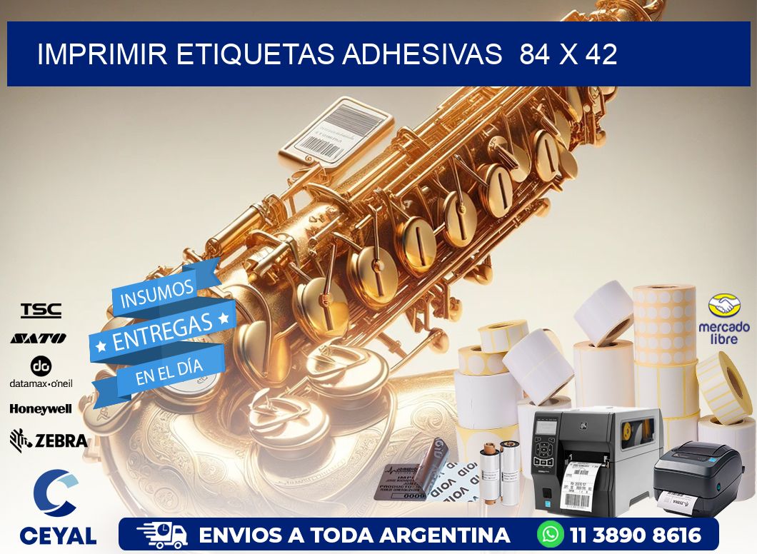 Imprimir Etiquetas adhesivas  84 x 42