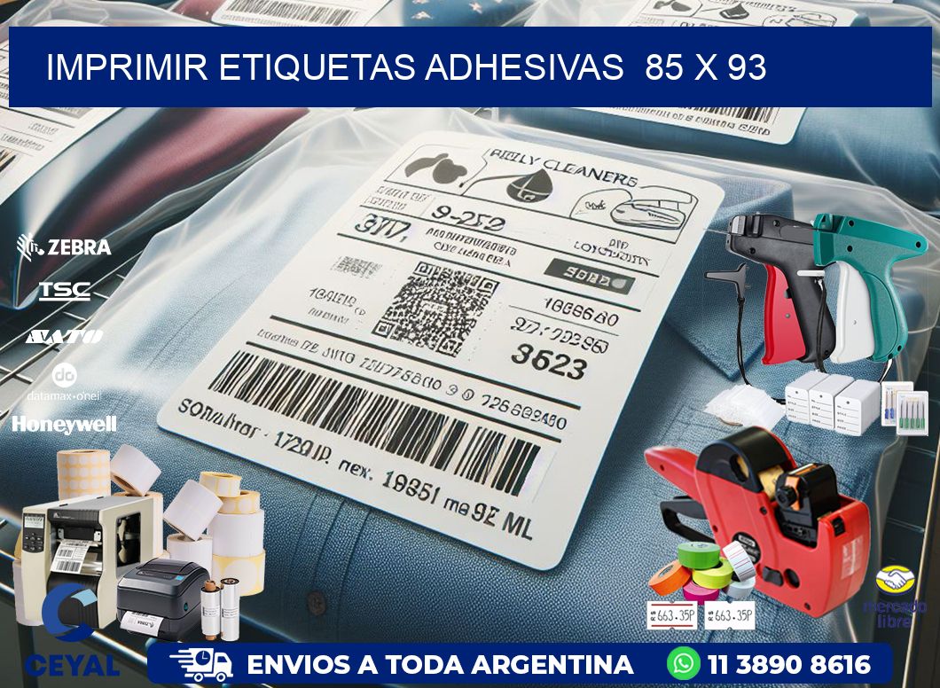 Imprimir Etiquetas adhesivas  85 x 93