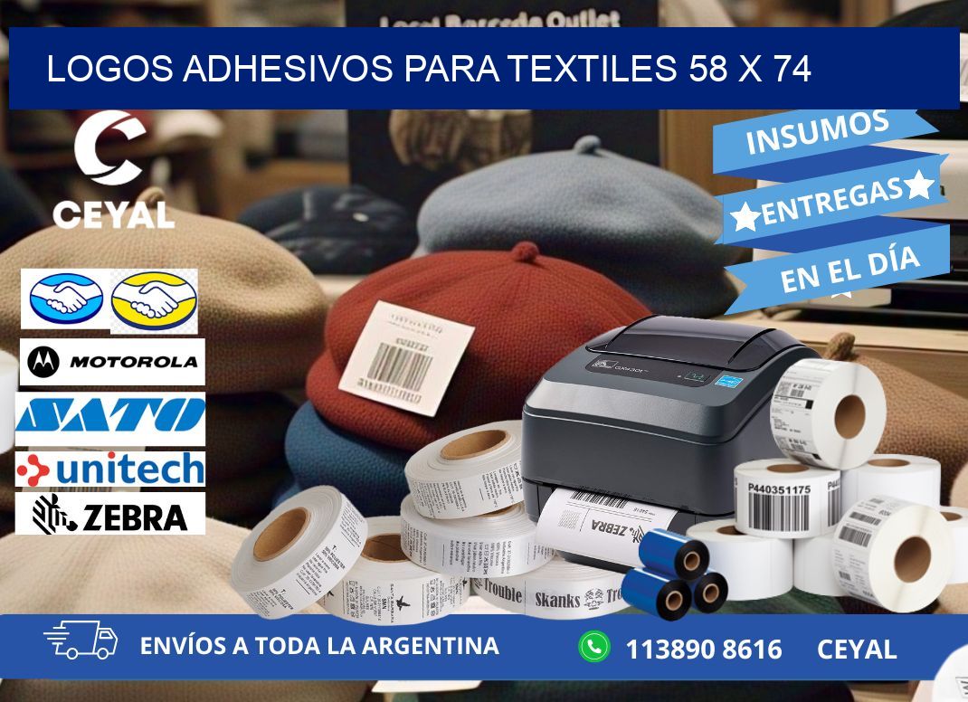 LOGOS ADHESIVOS PARA TEXTILES 58 x 74