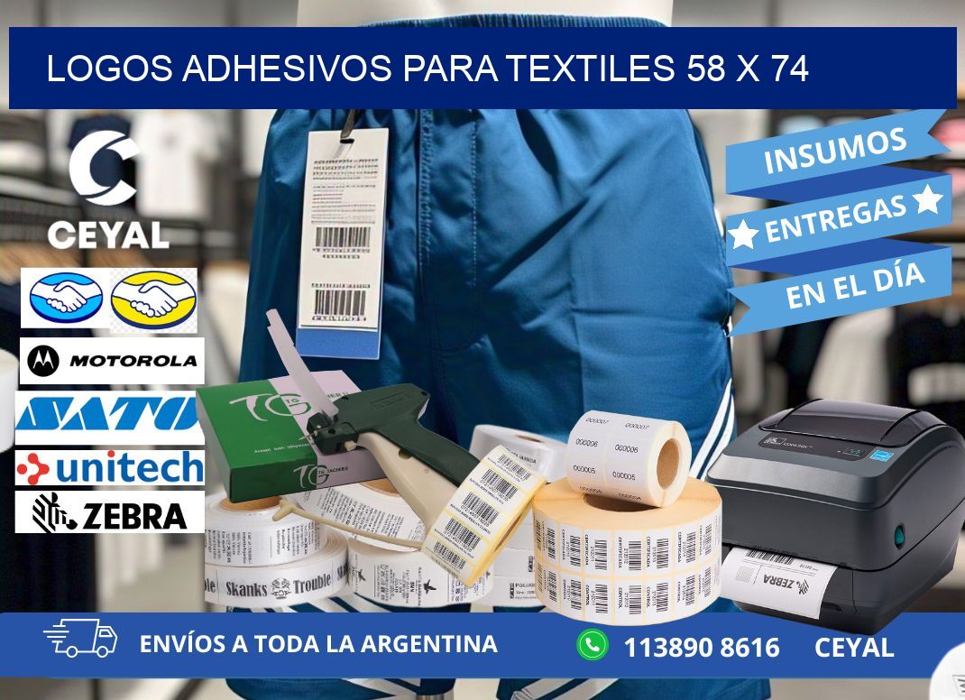 LOGOS ADHESIVOS PARA TEXTILES 58 x 74