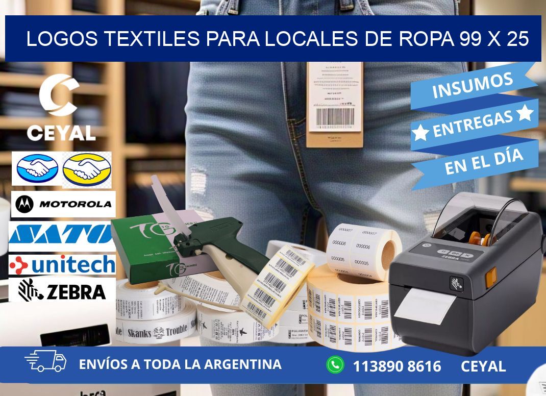LOGOS TEXTILES PARA LOCALES DE ROPA 99 x 25