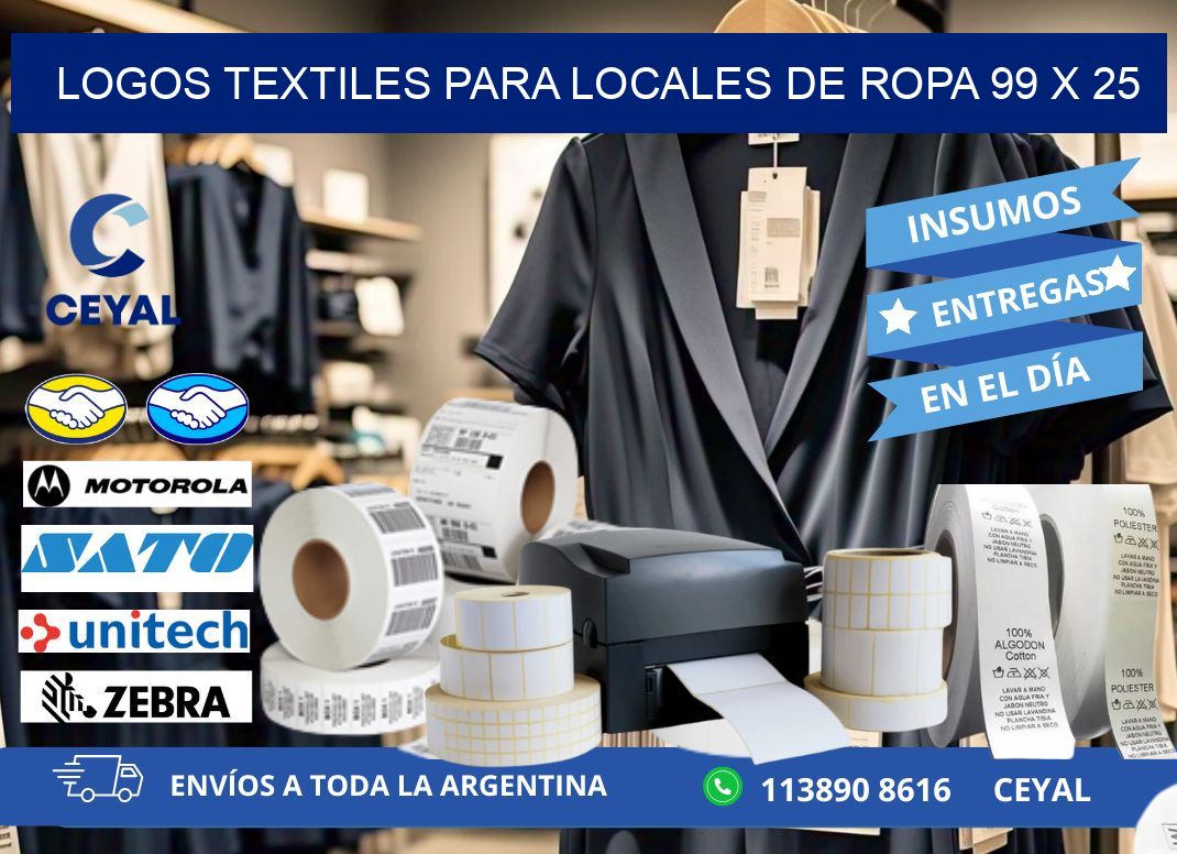 LOGOS TEXTILES PARA LOCALES DE ROPA 99 x 25