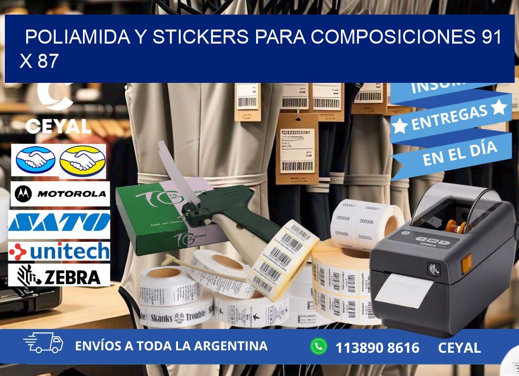 POLIAMIDA Y STICKERS PARA COMPOSICIONES 91 x 87