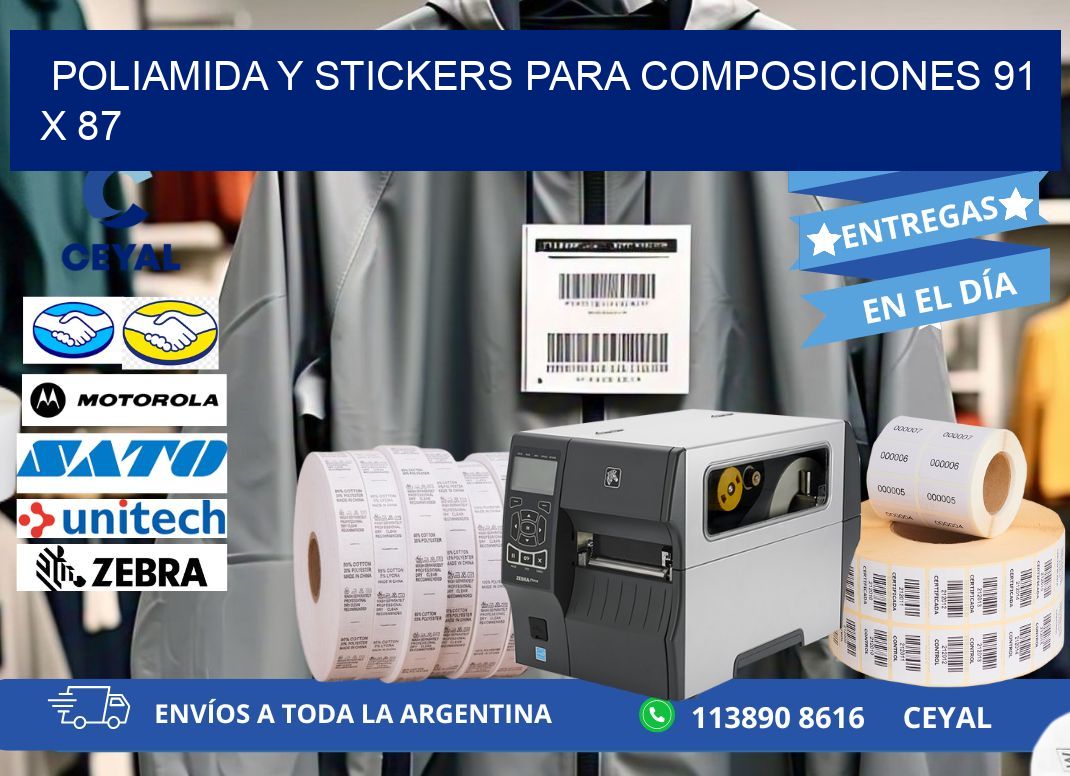 POLIAMIDA Y STICKERS PARA COMPOSICIONES 91 x 87