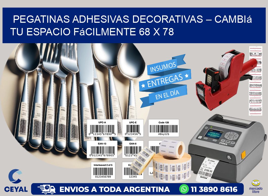 Pegatinas Adhesivas Decorativas – Cambiá Tu Espacio Fácilmente 68 x 78