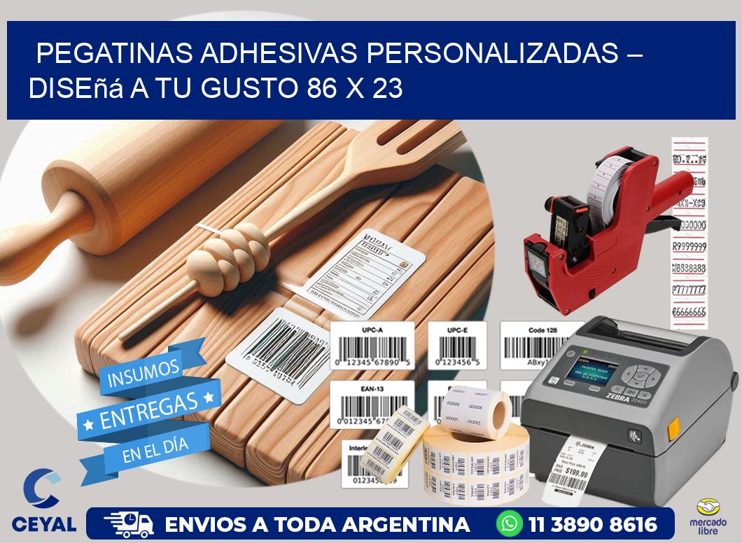 Pegatinas Adhesivas Personalizadas – Diseñá a Tu Gusto 86 x 23