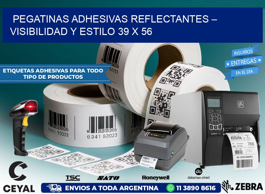 Pegatinas Adhesivas Reflectantes – Visibilidad y Estilo 39 x 56