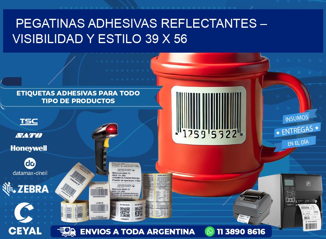 Pegatinas Adhesivas Reflectantes – Visibilidad y Estilo 39 x 56