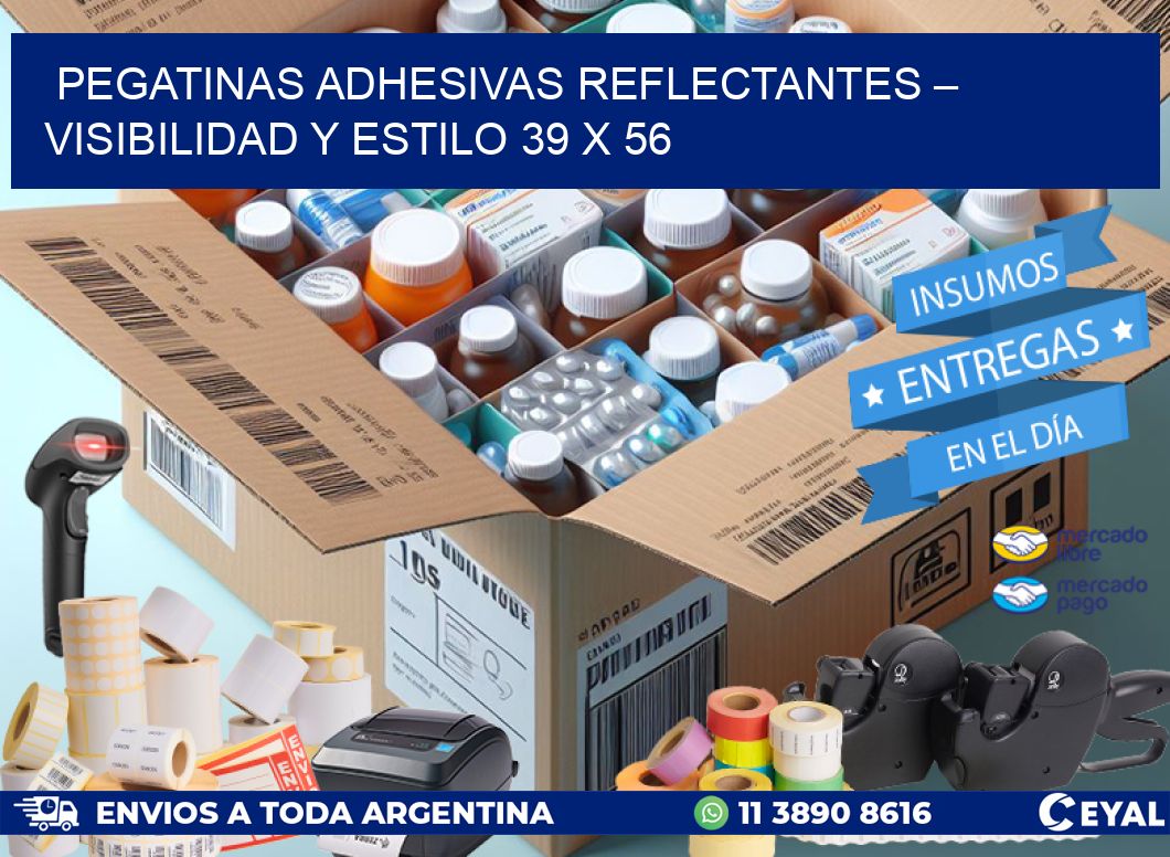 Pegatinas Adhesivas Reflectantes – Visibilidad y Estilo 39 x 56