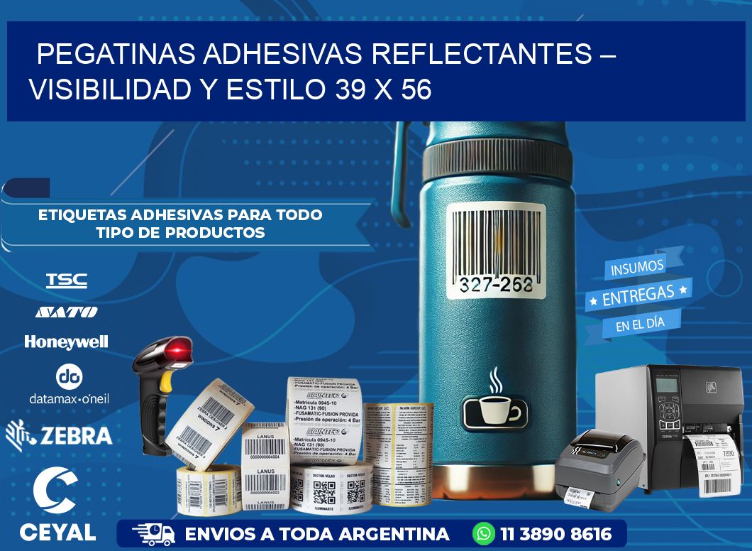 Pegatinas Adhesivas Reflectantes – Visibilidad y Estilo 39 x 56