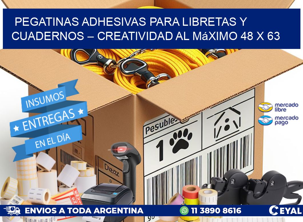 Pegatinas Adhesivas para Libretas y Cuadernos – Creatividad al Máximo 48 x 63