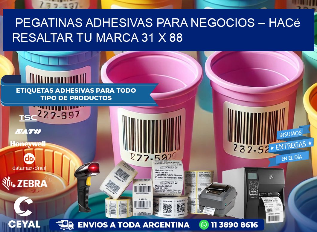 Pegatinas Adhesivas para Negocios – Hacé Resaltar Tu Marca 31 x 88