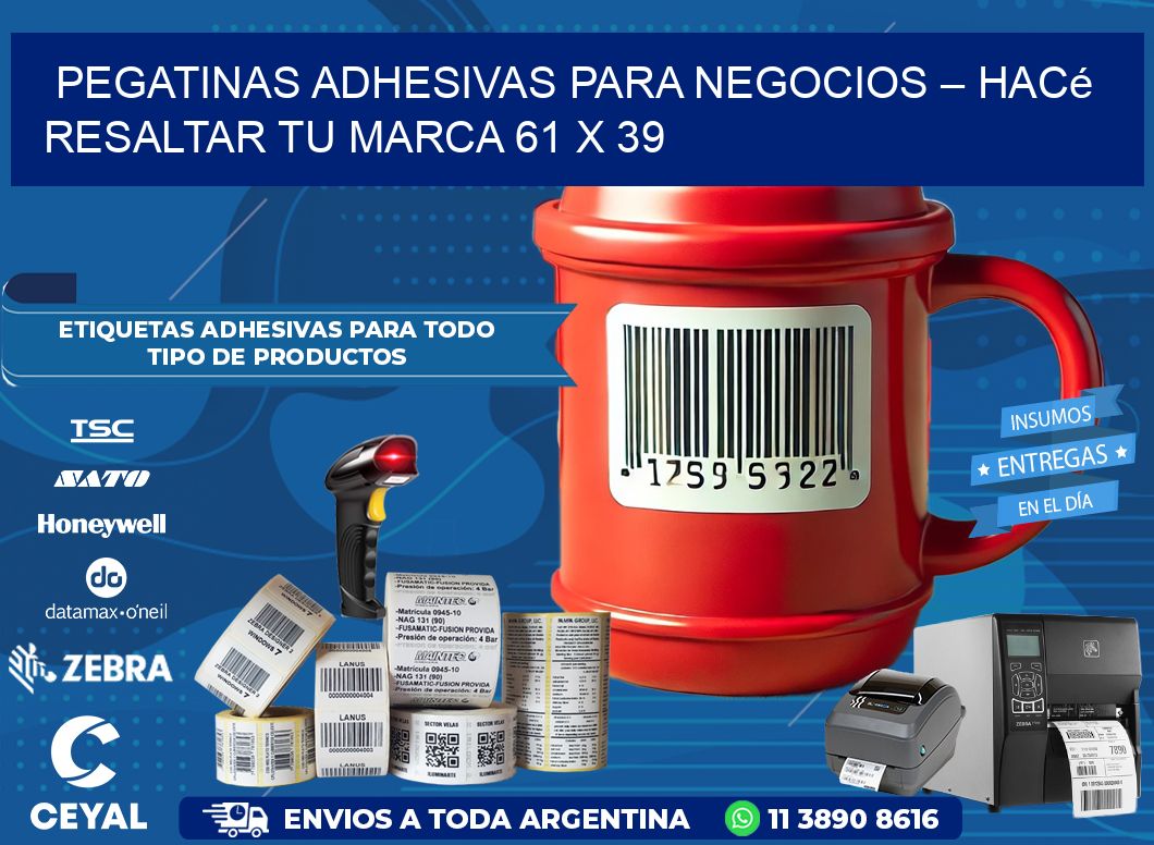 Pegatinas Adhesivas para Negocios – Hacé Resaltar Tu Marca 61 x 39