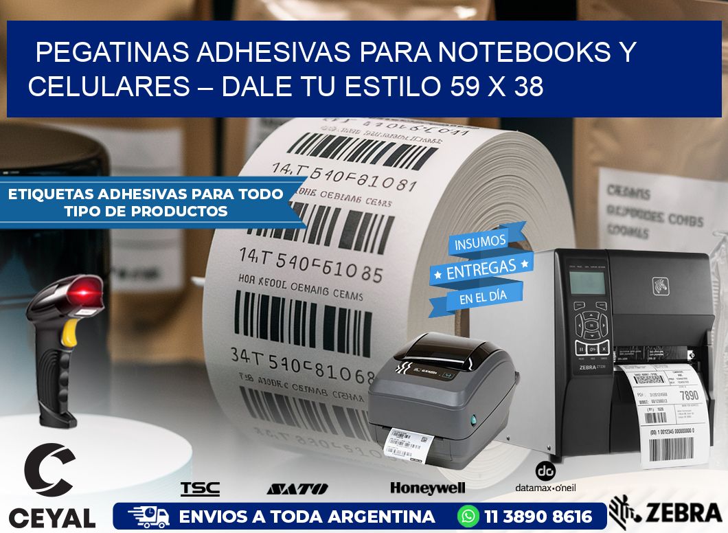 Pegatinas Adhesivas para Notebooks y Celulares – Dale Tu Estilo 59 x 38