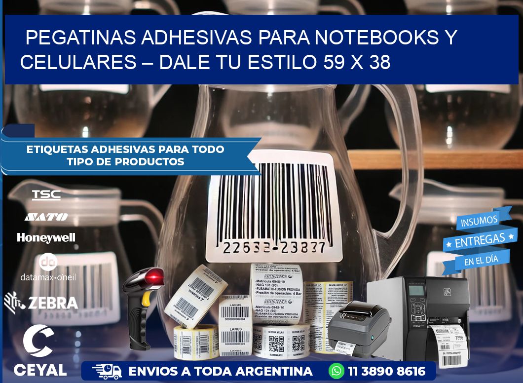 Pegatinas Adhesivas para Notebooks y Celulares – Dale Tu Estilo 59 x 38