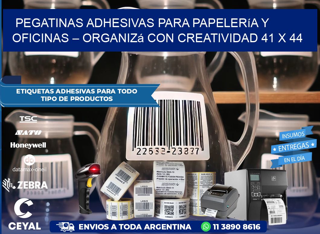 Pegatinas Adhesivas para Papelería y Oficinas – Organizá con Creatividad 41 x 44