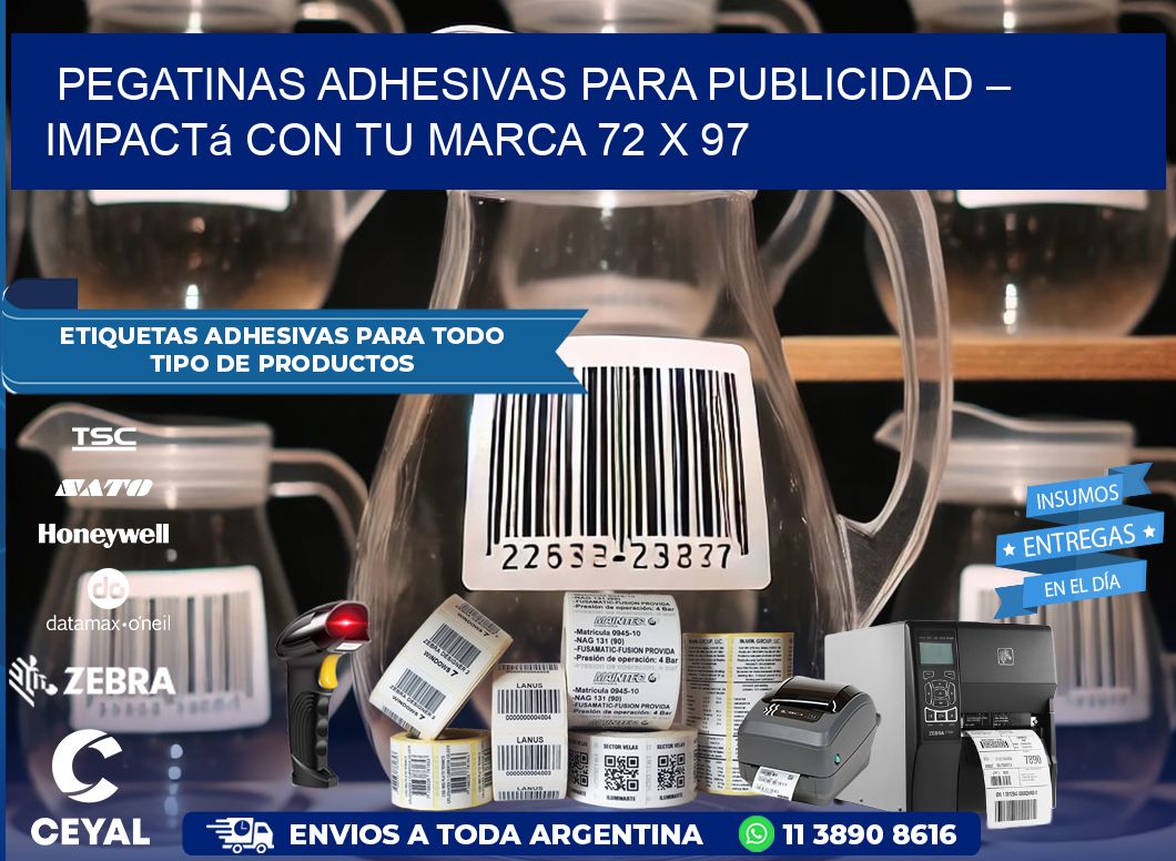 Pegatinas Adhesivas para Publicidad – Impactá con Tu Marca 72 x 97