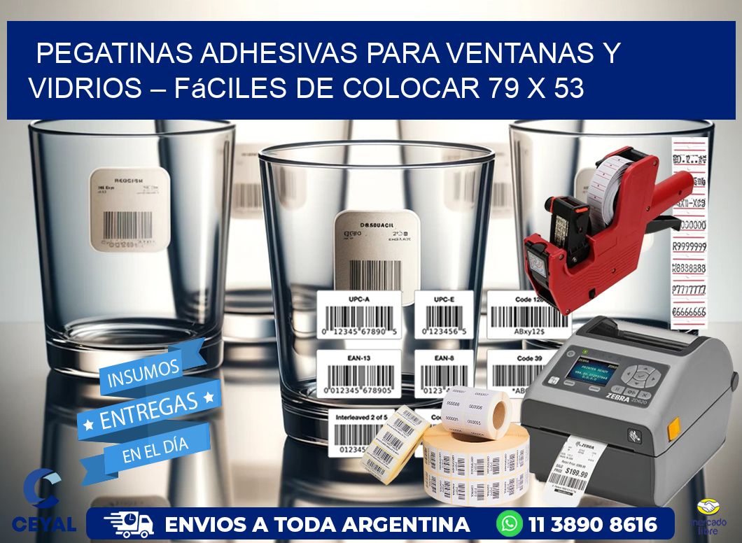 Pegatinas Adhesivas para Ventanas y Vidrios – Fáciles de Colocar 79 x 53