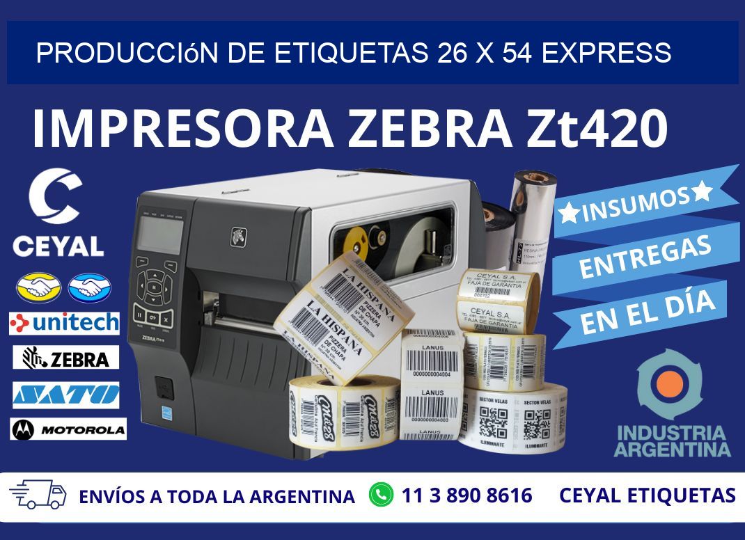 Producción de Etiquetas 26 x 54 Express