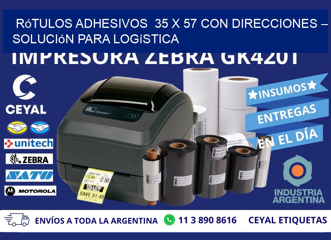 Rótulos Adhesivos  35 x 57 con Direcciones – Solución para Logística