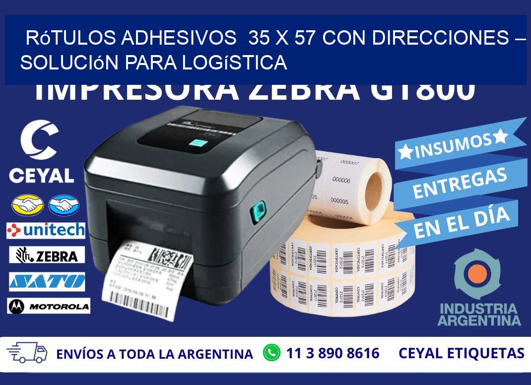 Rótulos Adhesivos  35 x 57 con Direcciones – Solución para Logística