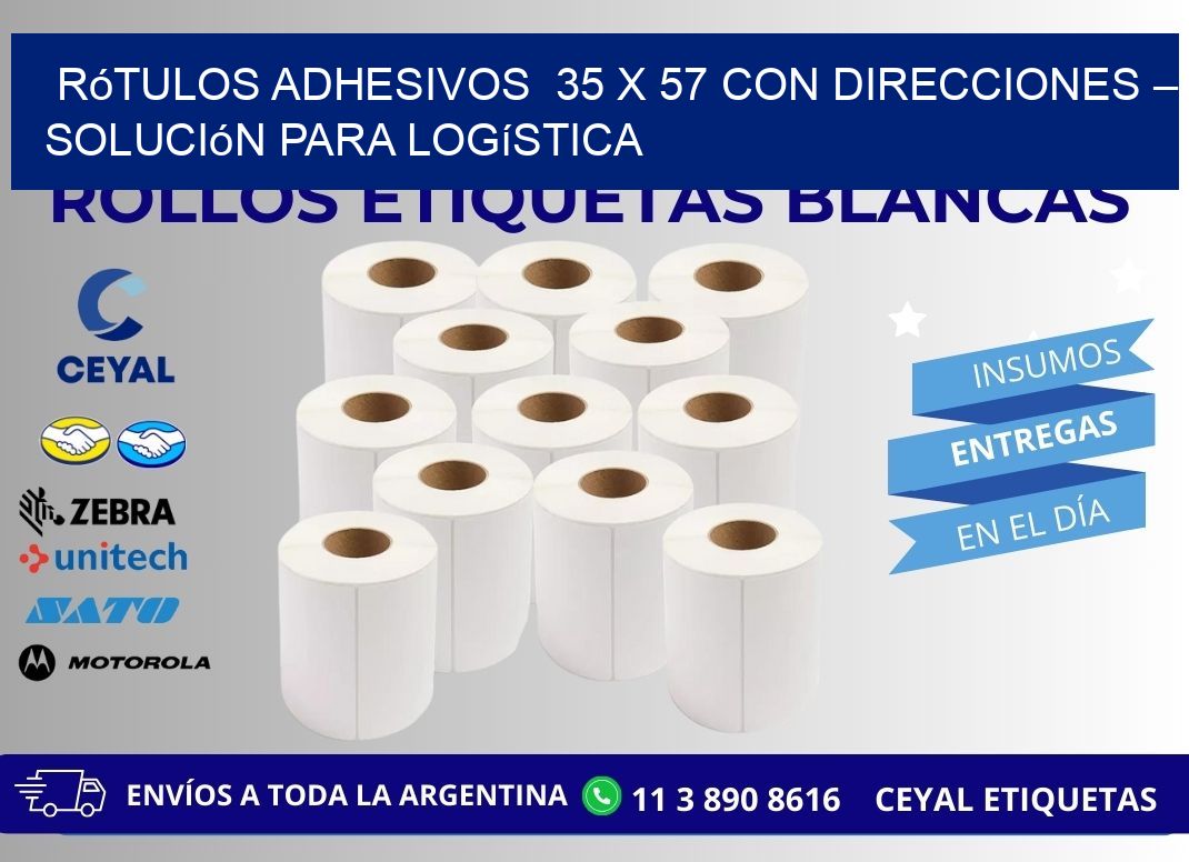 Rótulos Adhesivos  35 x 57 con Direcciones – Solución para Logística