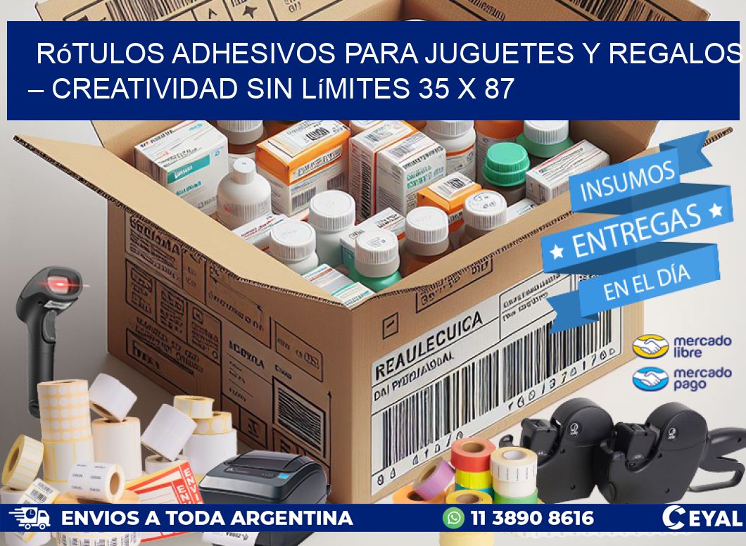 Rótulos Adhesivos para Juguetes y Regalos – Creatividad Sin Límites 35 x 87