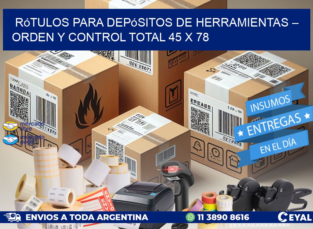 Rótulos para Depósitos de Herramientas – Orden y Control Total 45 x 78