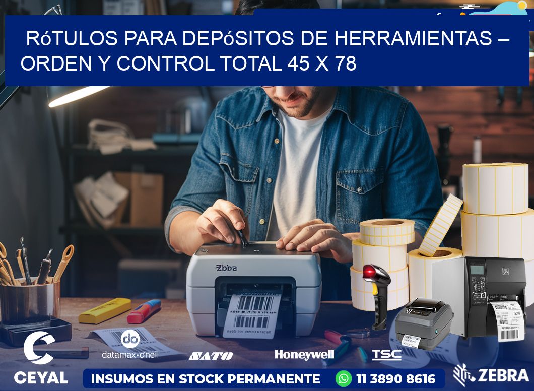 Rótulos para Depósitos de Herramientas – Orden y Control Total 45 x 78