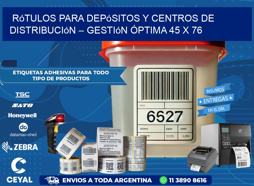 Rótulos para Depósitos y Centros de Distribución – Gestión Óptima 45 x 76