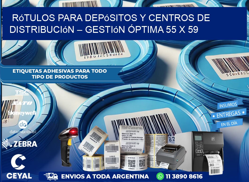 Rótulos para Depósitos y Centros de Distribución – Gestión Óptima 55 x 59