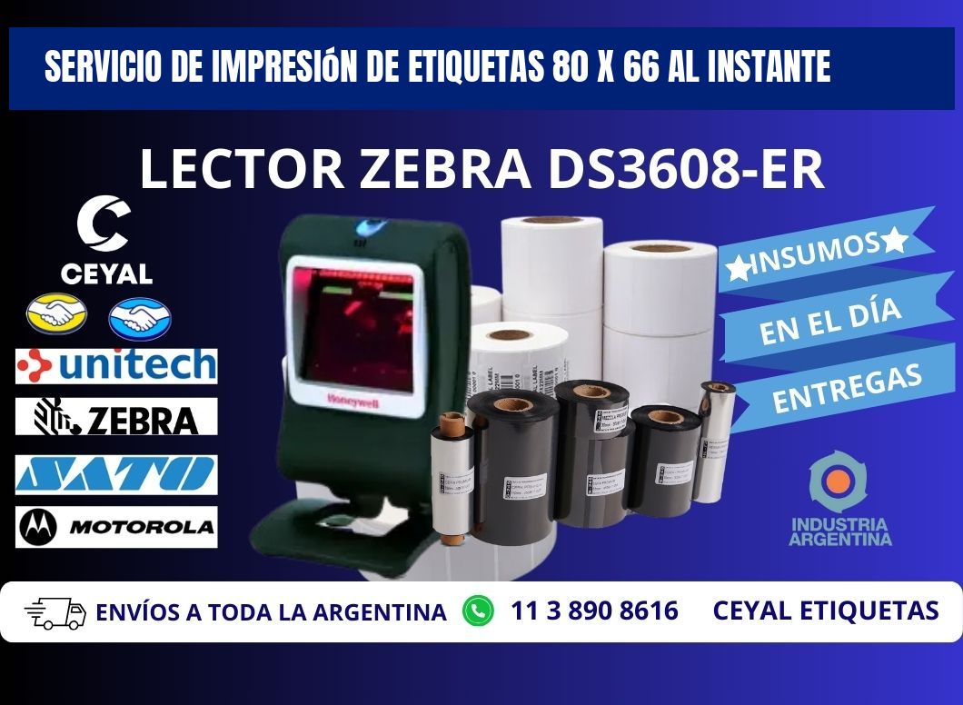 Servicio de Impresión de Etiquetas 80 x 66 al Instante