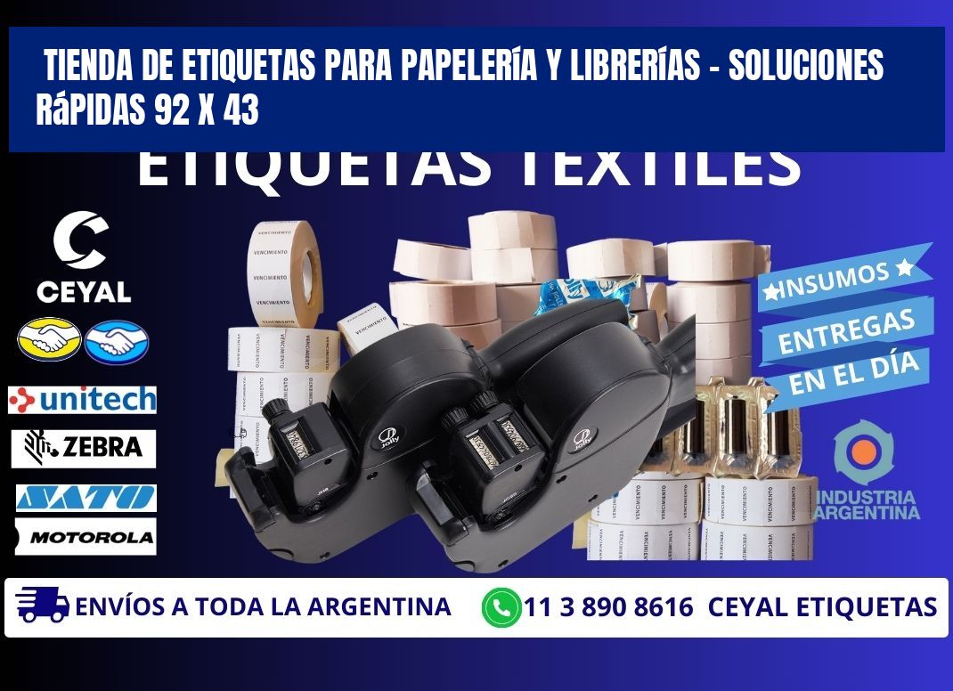 Tienda de Etiquetas para Papelería y Librerías – Soluciones Rápidas 92 x 43