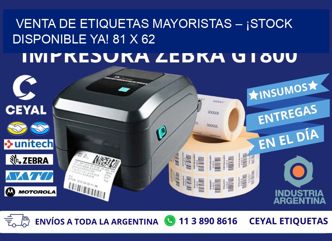 VENTA DE ETIQUETAS MAYORISTAS – ¡STOCK DISPONIBLE YA! 81 x 62